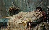 Reclining Canvas Paintings - Reclining Beauty